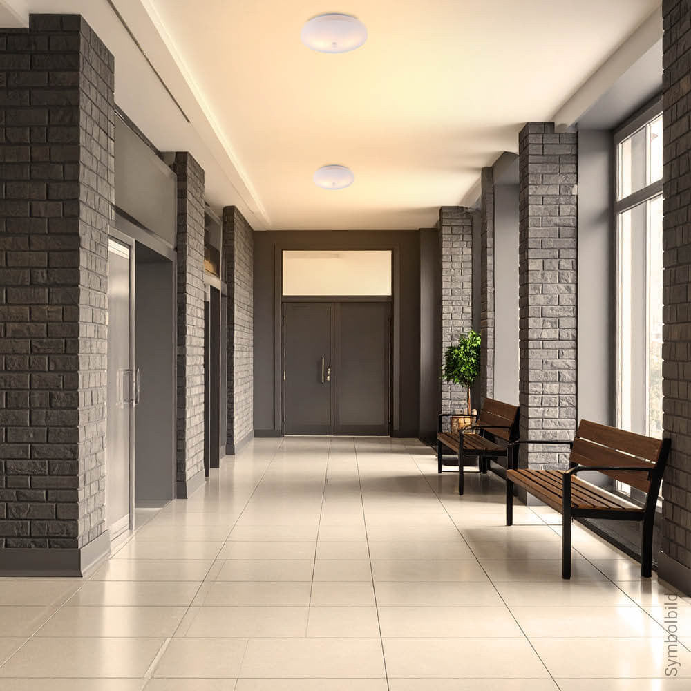 LED Outdoor Ceiling Light White PIR-SENSOR 2xE27 Socket - image 5
