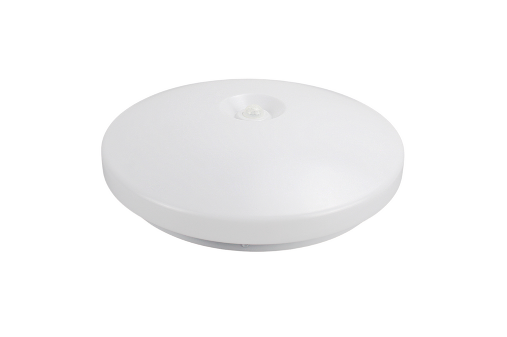 LED Outdoor Ceiling Light White PIR-SENSOR 2xE27 Socket