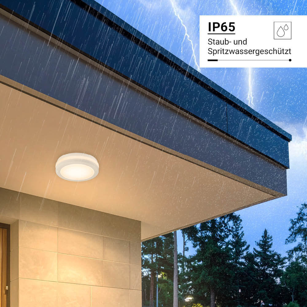 LED Outdoor Ceiling Light White 30W CCT IP65 - MICROWAVE SENSOR - image 6