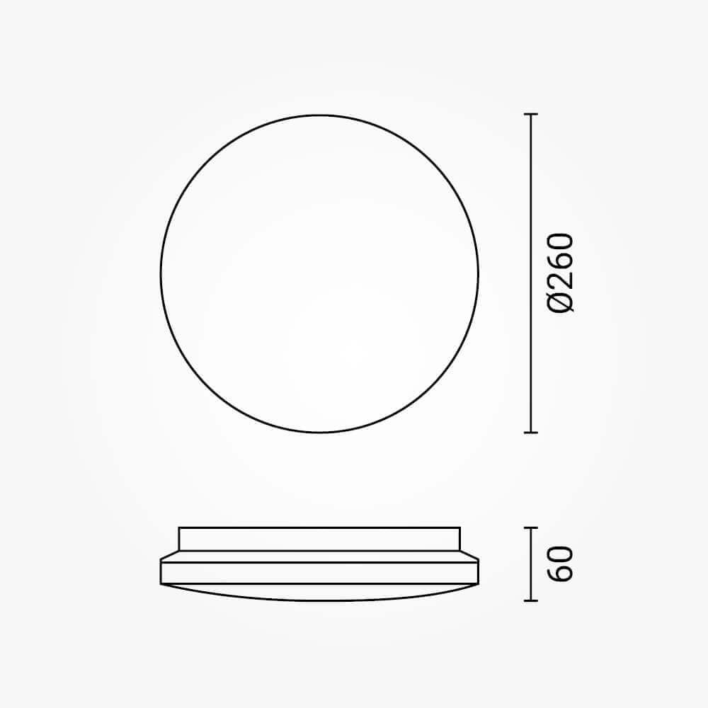 LED Ceiling Light 12W CCT DIP-Switch IP20 Matt Cover - image 3