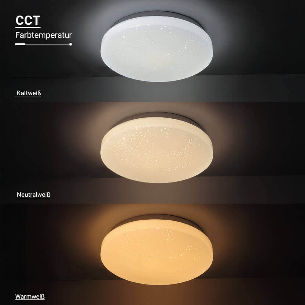LED Ceiling Light 12W CCT DIP-Switch IP20 Star Cover - image 6