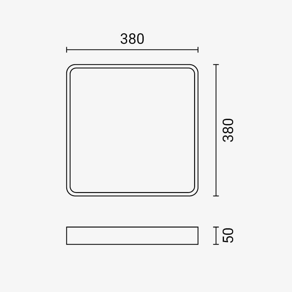 LED Ceiling Light Black Body - Square - image 3