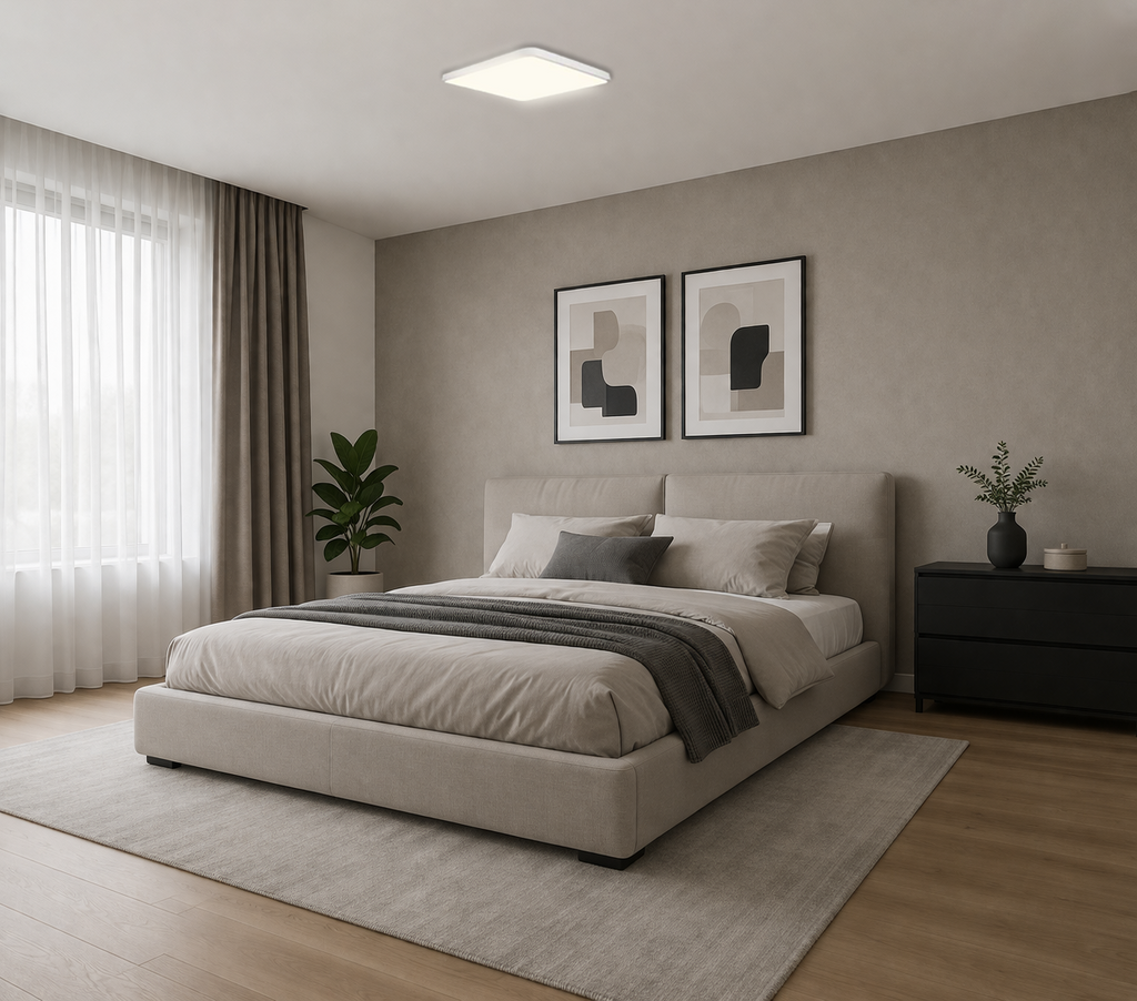 LED Ceiling Light White Body - Square - product view