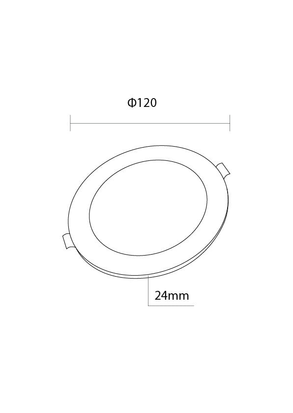 LED Backlit Slim Mini Round Panel - product view