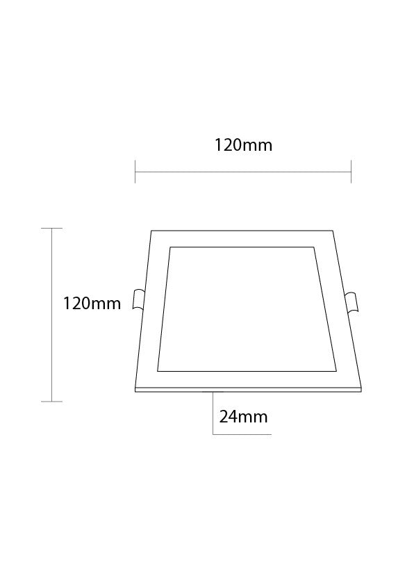 LED Backlit Slim Mini Square Panel - product view