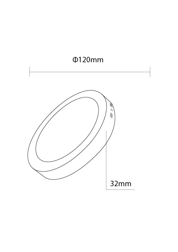 LED Backlit Surface Mini Round Panel - product view