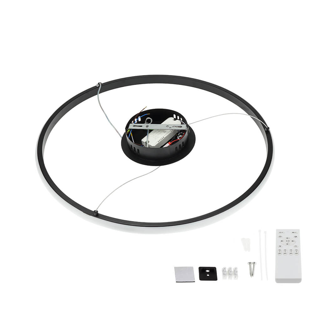LED Pendant Lamp CCT 30W Black Dimmable + Remote Control - image 6