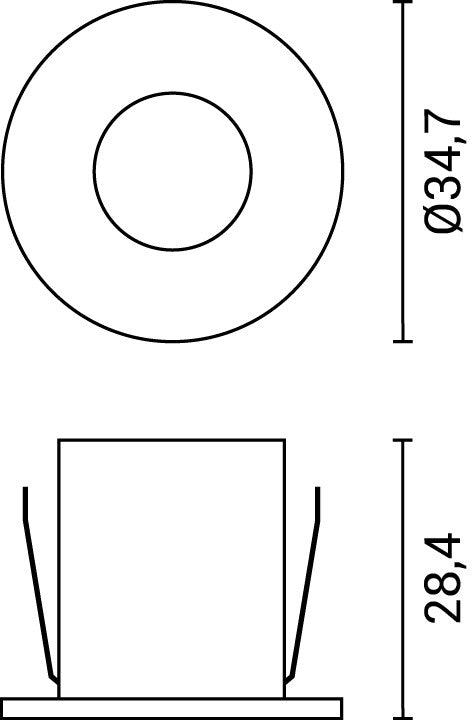 Lampada а LED per i mobili - Rotonda 1W - Nera - image 3