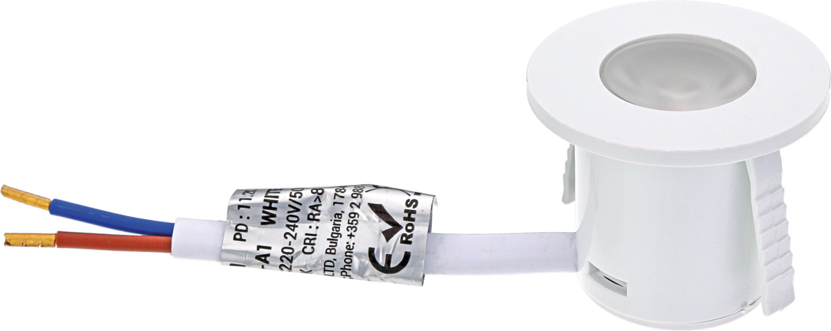 LED Cabinet Light - 1W Round - White Body