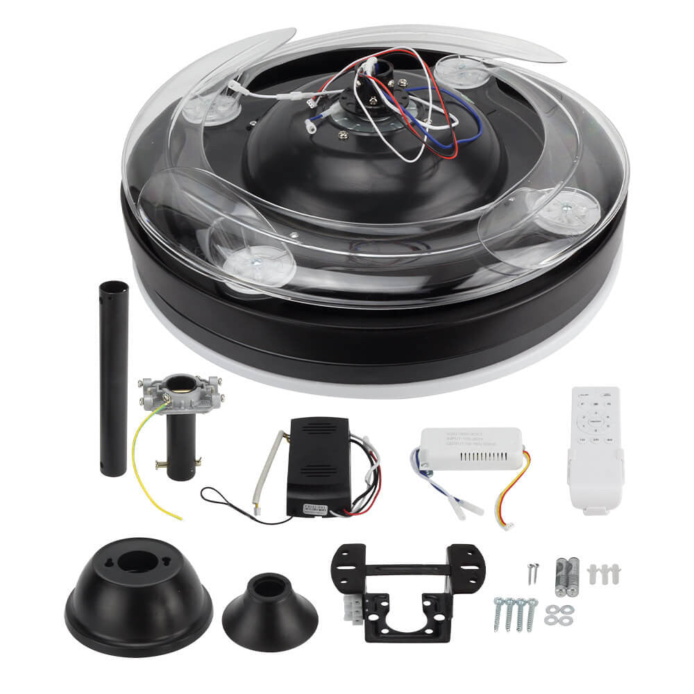 LED Fan Ceiling 36W/3CCT Black + Remote Control - image 4