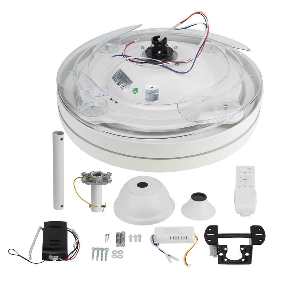 LED Fan Ceiling 36W/3CCT White + Remote Control - image 4