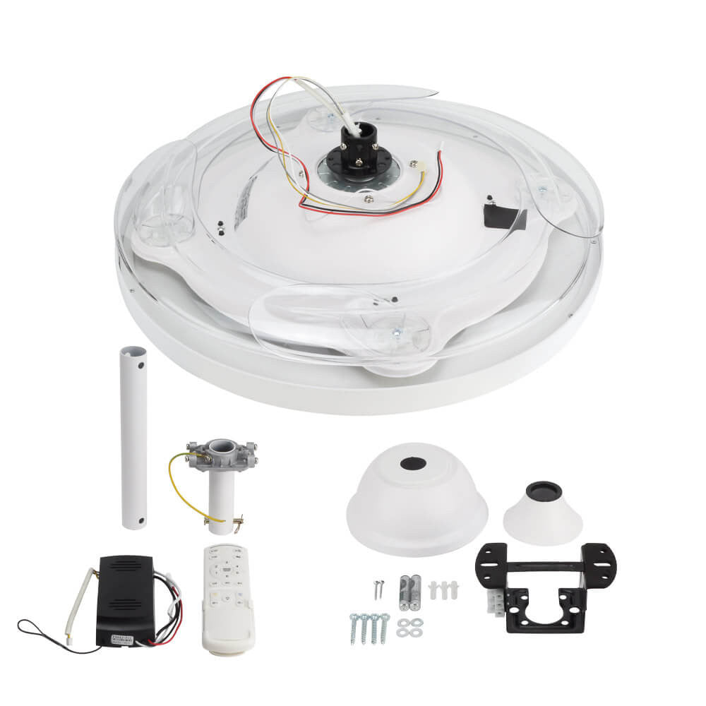 LED Fan Ceiling 36W/3CCT White Slim + Remote Control - image 4