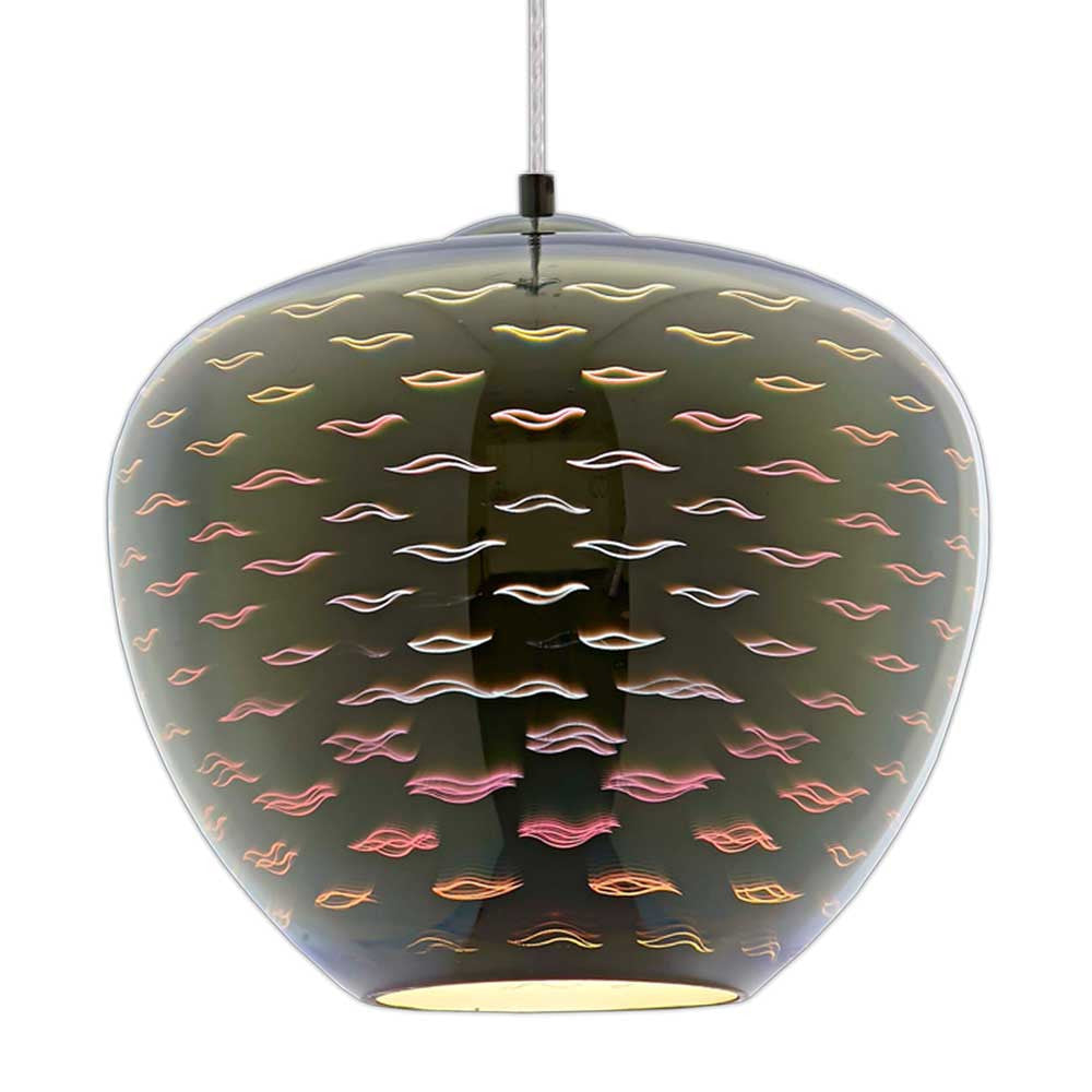 3D Glass Pendant D290 Chrome Seagull - image 3
