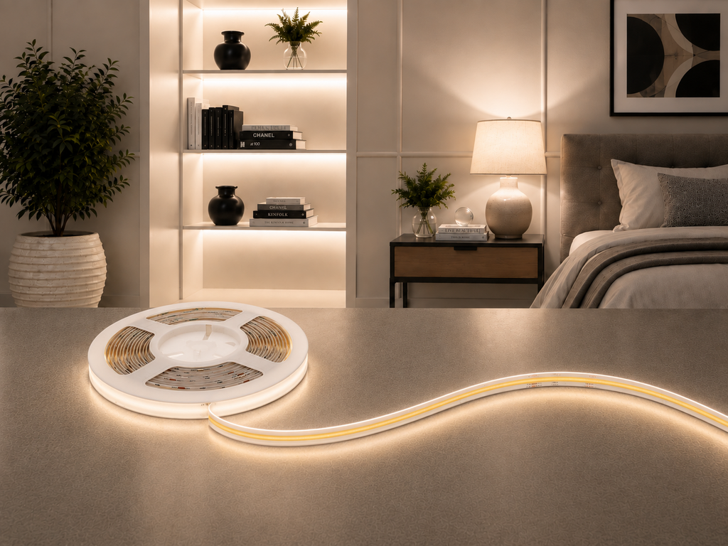 LED STRIP SET Power Supply 24V + Remote Control + 5M COB LED Strip Roll 360 SMD/M - image 4