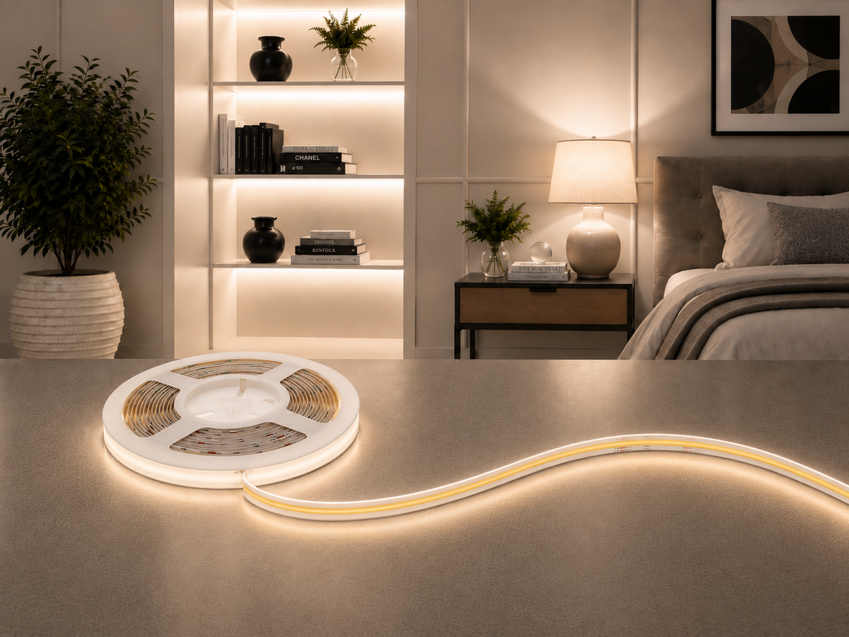 LED STRIP SET Power Supply 24V + Remote Control + 5M COB LED Strip Roll 360 SMD/M - image 4