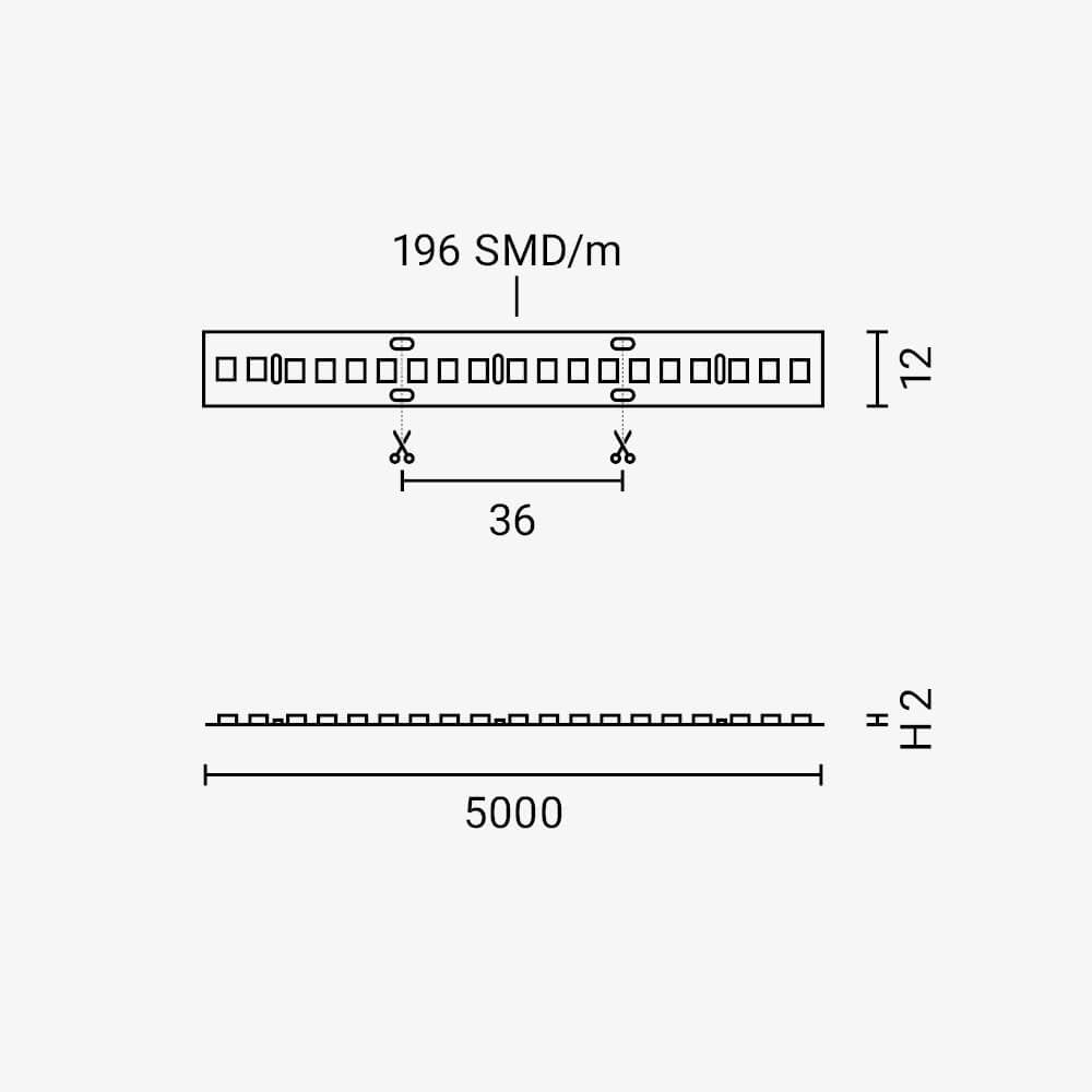 LED Strip 2835 24V Non-Waterproof 100lm/W 3 Years Warranty - image 3