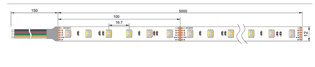 LED Strip RGB+CCT 5050/60 SMD/m - image 3