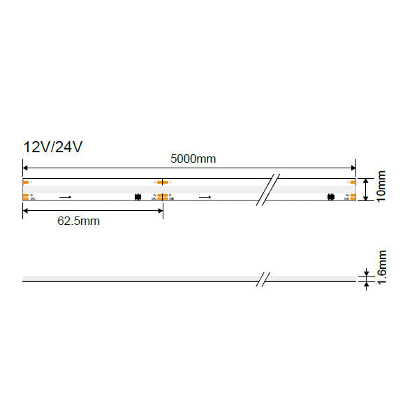 LED Magic RGB COB 24V 16W 576LED/M - product view