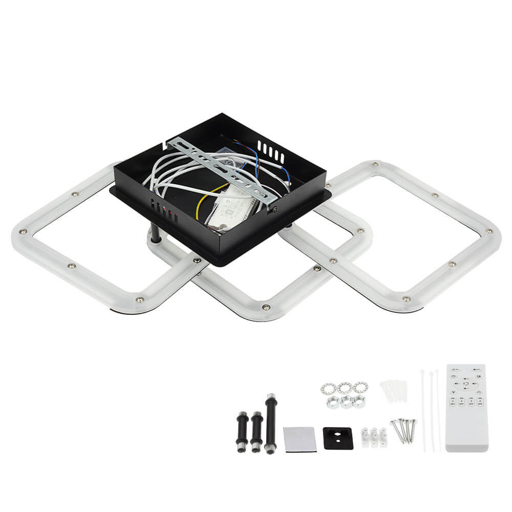 LED Ceiling Lamp CCT 45W Black Dimmable + Remote Control - image 7