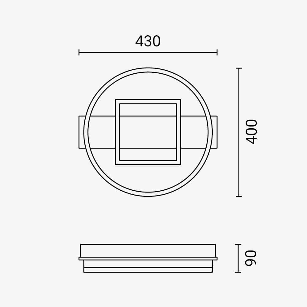 LED Ceiling Light 46W Black/Wood Body CCT + Remote Control - image 5