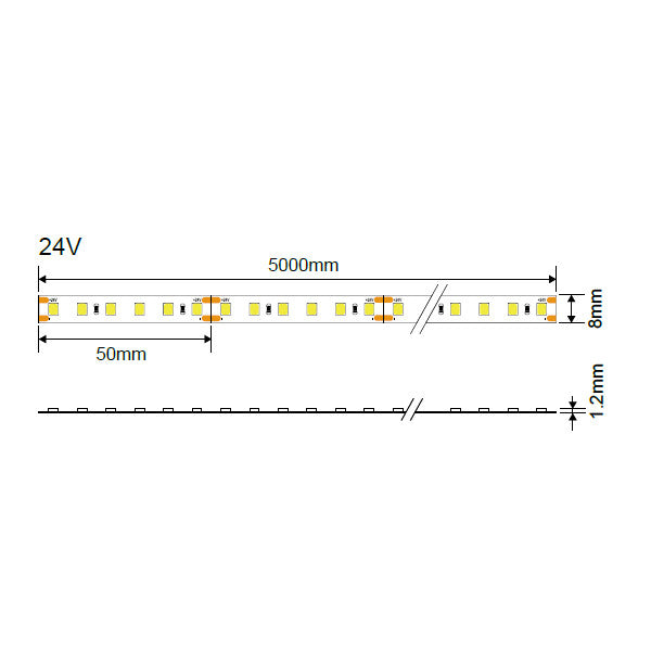 LED Strip 2835 24V Non-Waterproof Professional Edition - image 3