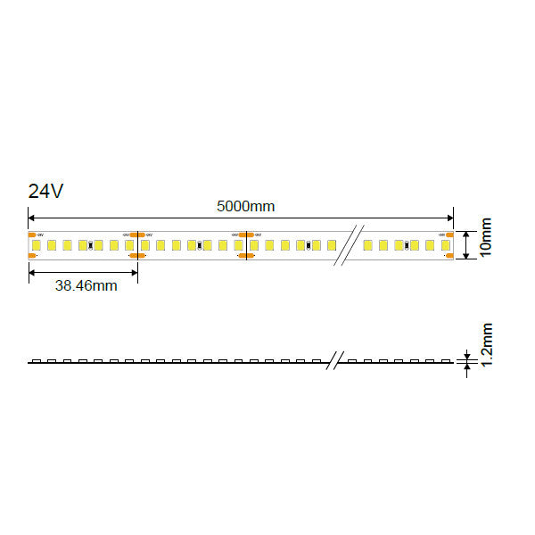 LED Strip 2835 24V 14W/M 182LED/M - product view