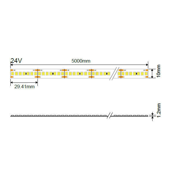 LED Strip 2835 24V 18W/M 238LED/M - product view