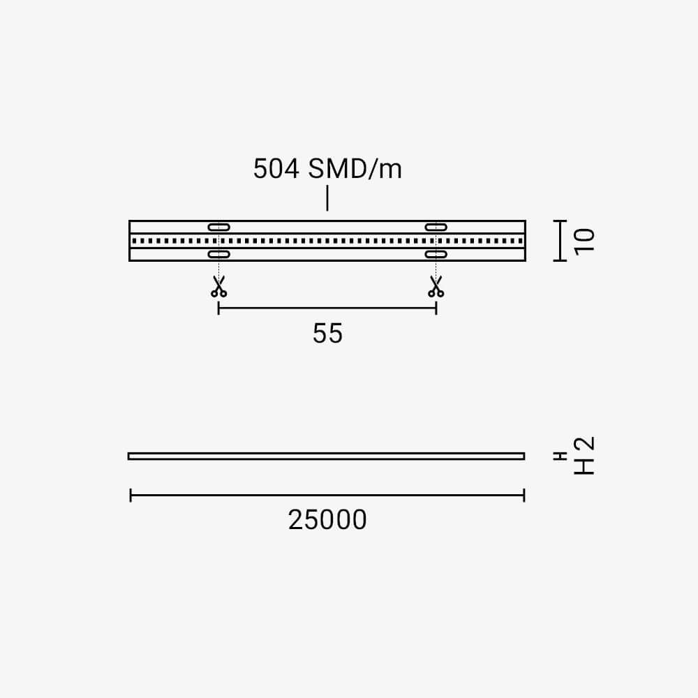 LED COB Strip 48V 6W - 25m Roll - image 3