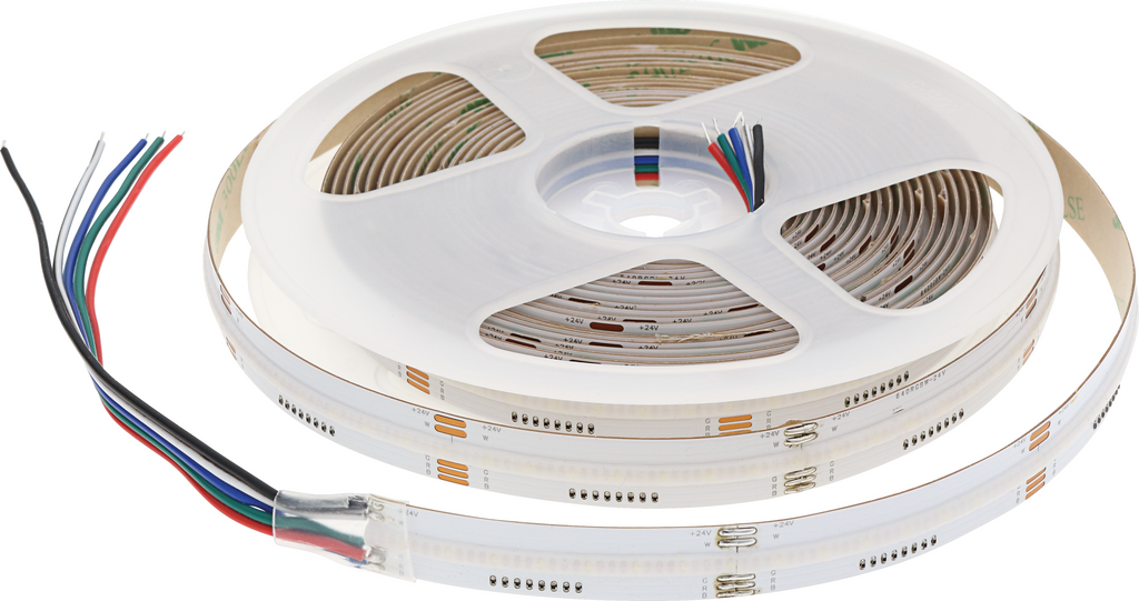 LED COB Strip RGB+6000K 24V 12W/m 640LED/m 5m/Roll