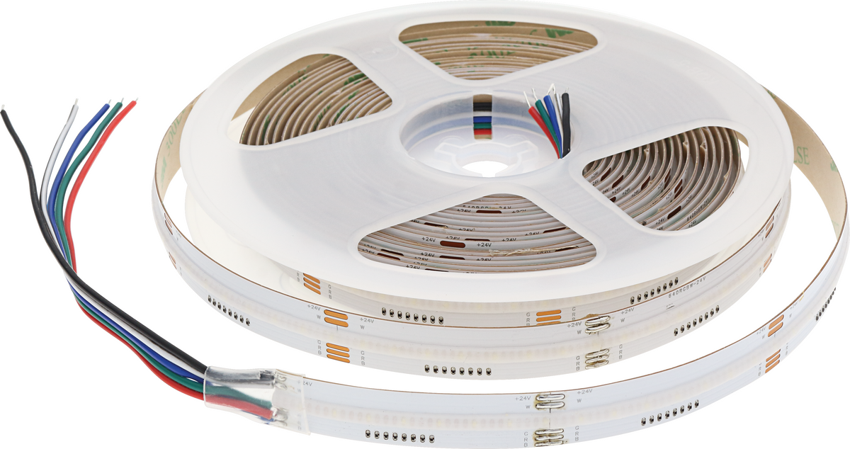 LED COB Strip RGB+6000K 24V 12W/m 640LED/m 5m/Roll