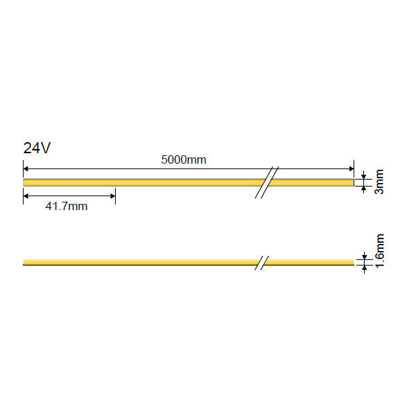 LED Strip COB Slim 3mm 24V 7W 384LED/M - product view