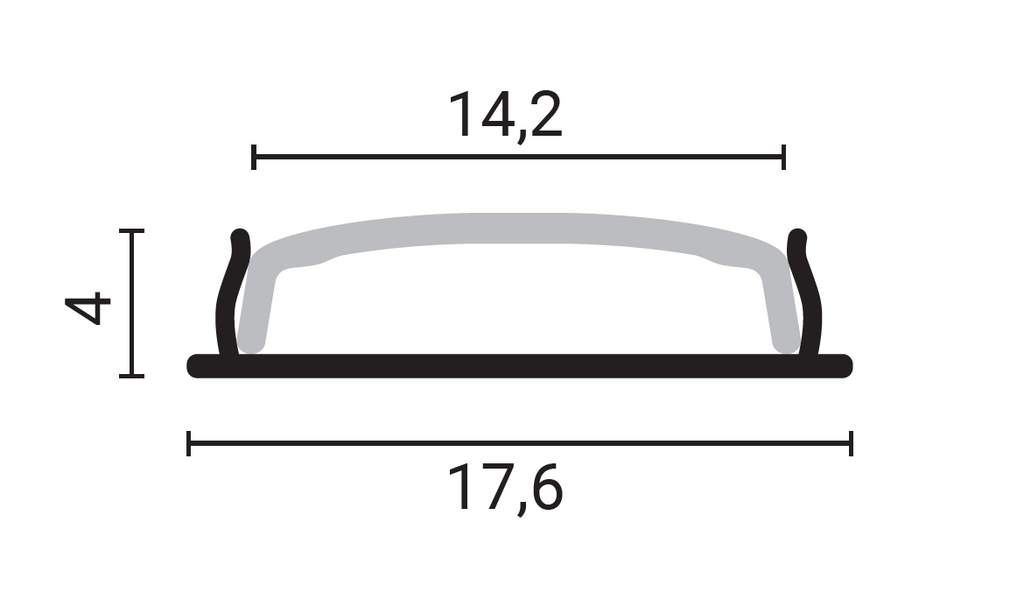 Aluminium Profile For LED Strip Bendable 1 meter - energy label