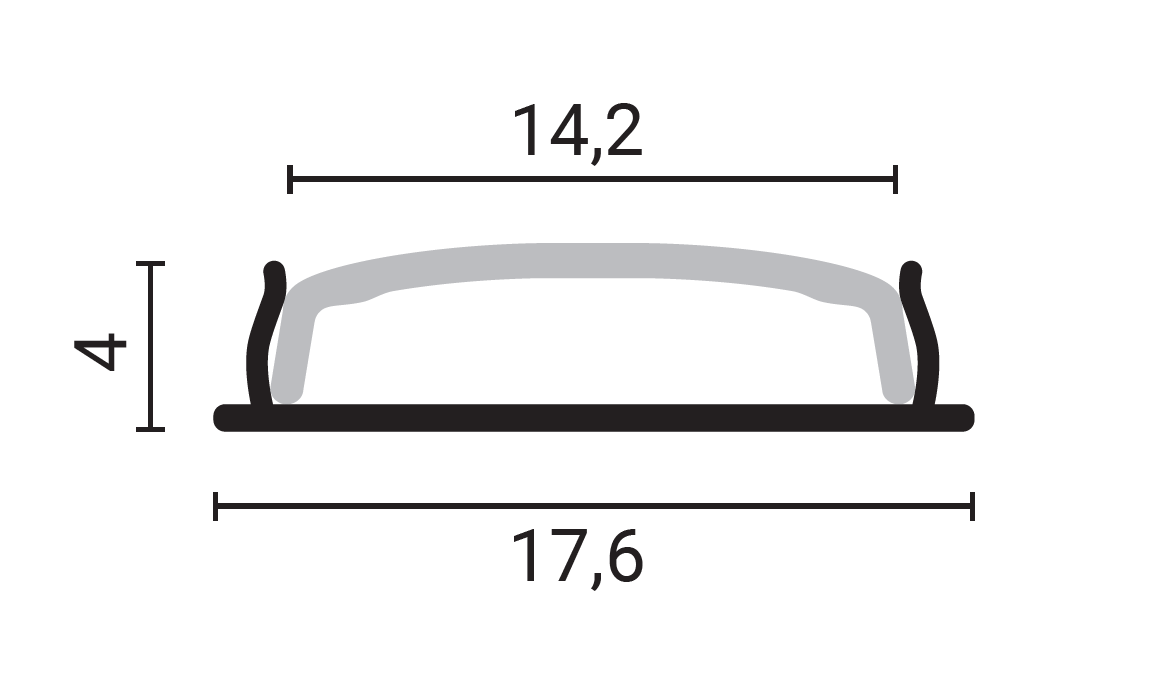 Aluminium Profile For LED Strip Bendable 1 meter - energy label