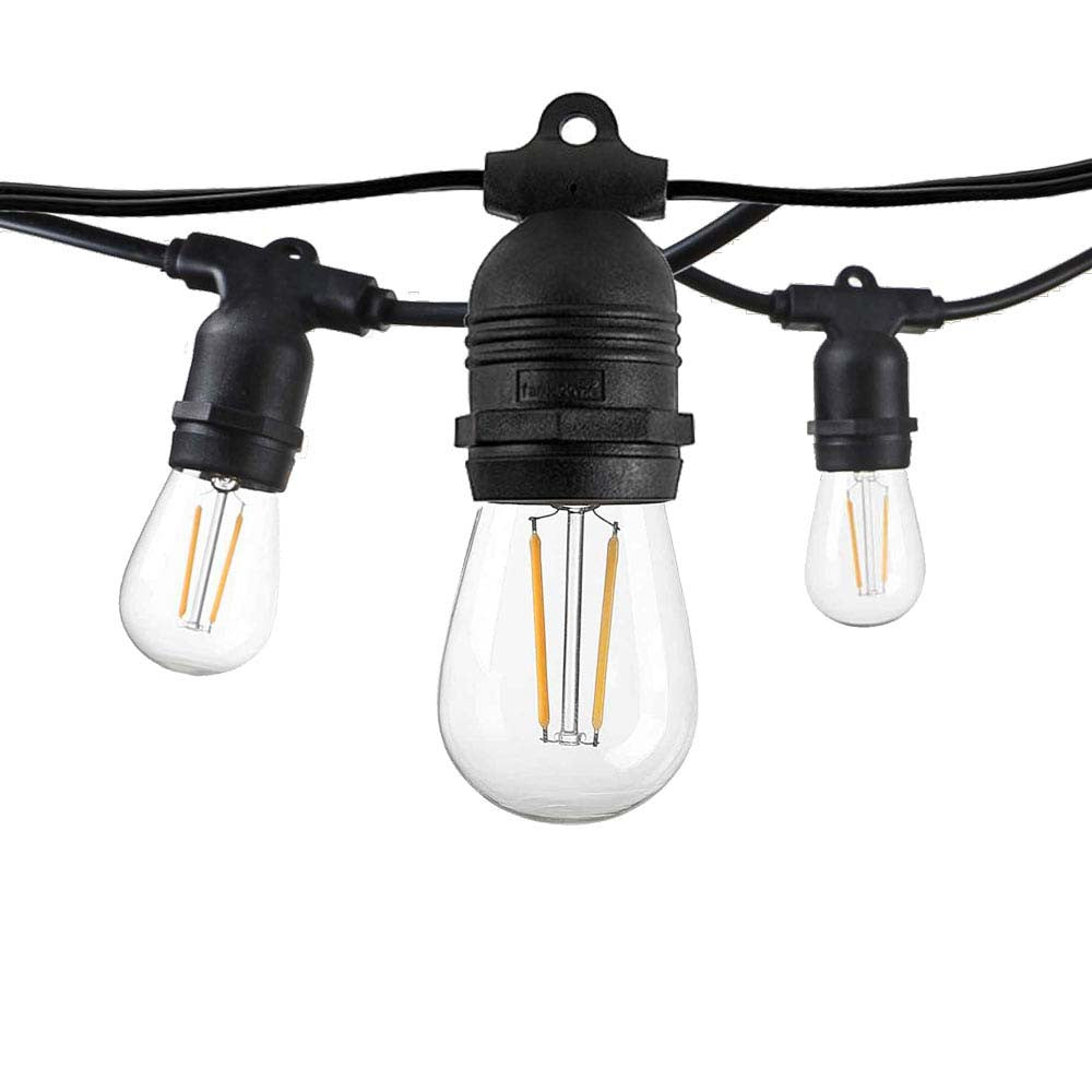 Outdoor String Light 15PCS E27 14.4M Fixed Sockets - Bulbs Not Included