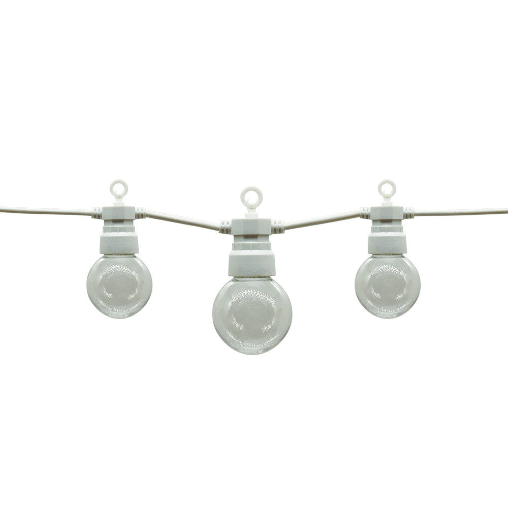 White Outdoor String Light With Bulbs 20pc