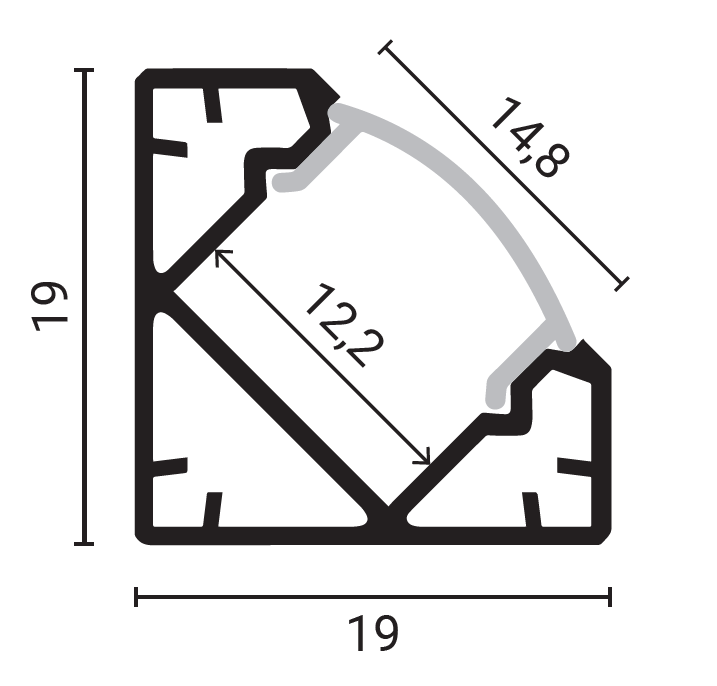 Aluminium Profile For LED Strip L=2m - energy label
