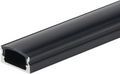 Aluminium Profile For LED Strip Black Body + Black Cover L=2m