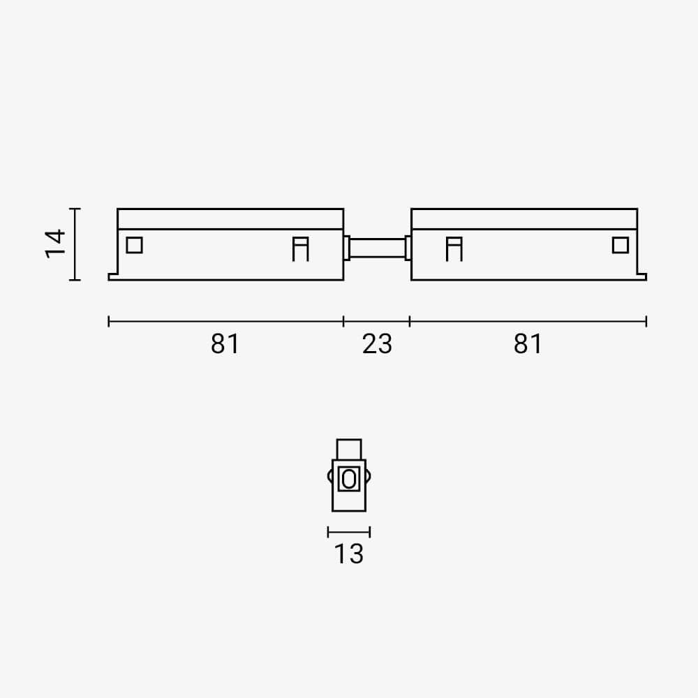 Egyenes csatlakozó sínrendszerhez - product view