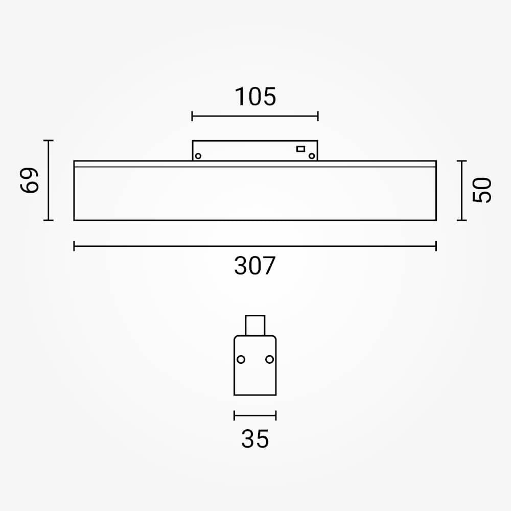 LED Magnetic Floodlight M35 12W White - Dimmable - product view