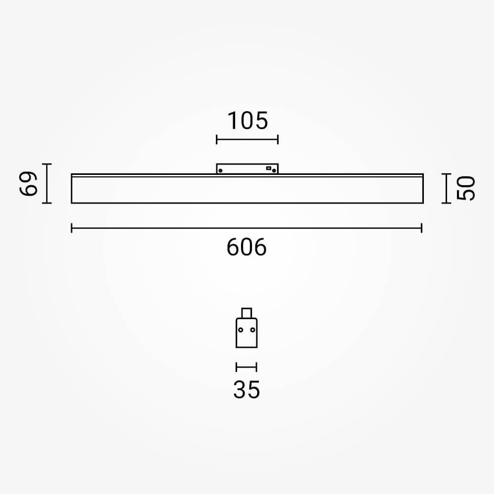 LED Magnetic Track Light 20W M35 - product view