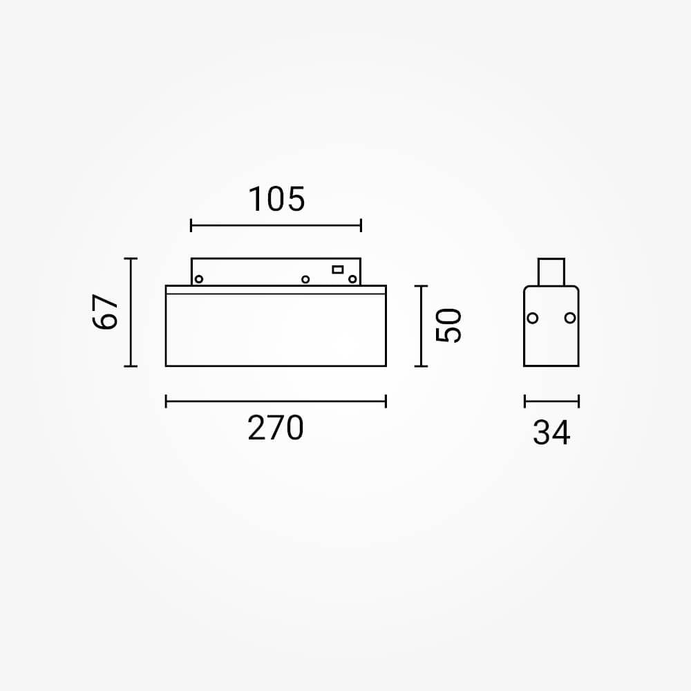 10 W LED Magnetic Track Light M35 - product view