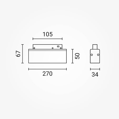 10 W LED Magnetic Track Light M35 - product view