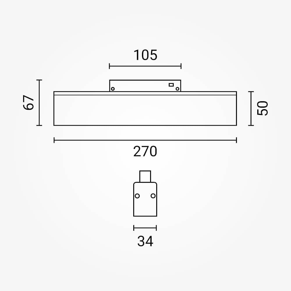 LED Magnetic Floodlight M35 20W 10 Head Black - Dimmable - product view