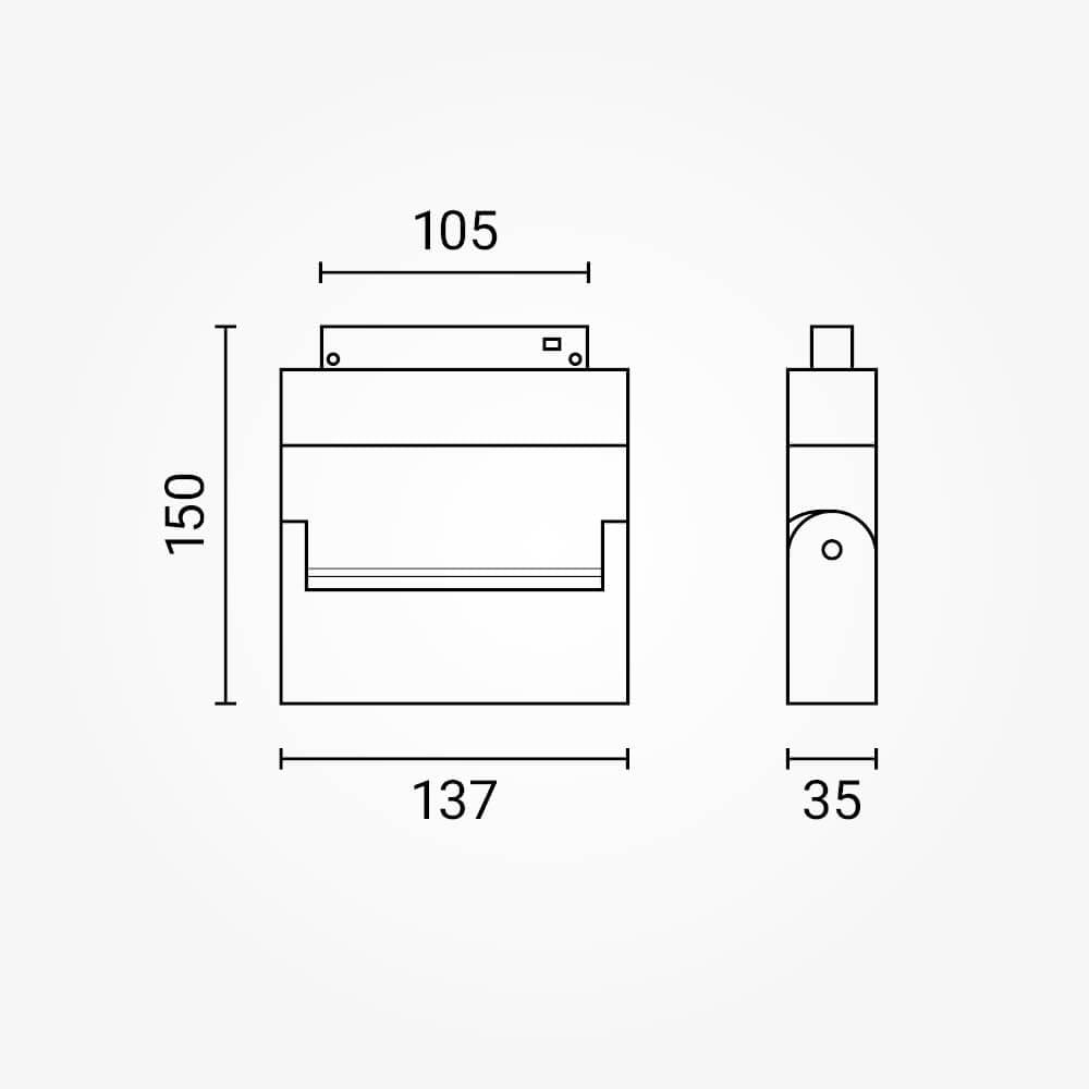 LED Magnetic Track Light M35 10W - product view