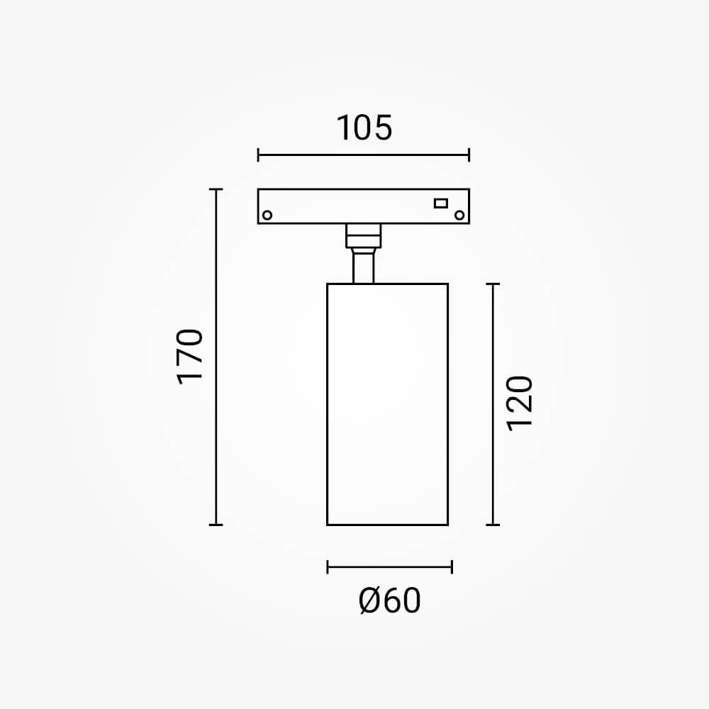LED Magnetic Track Light M20 12W - product view