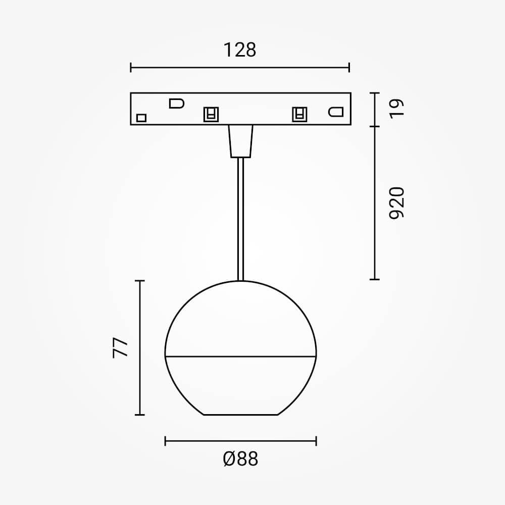 LED Magnetic Track Light 10W M20/M35 - product view