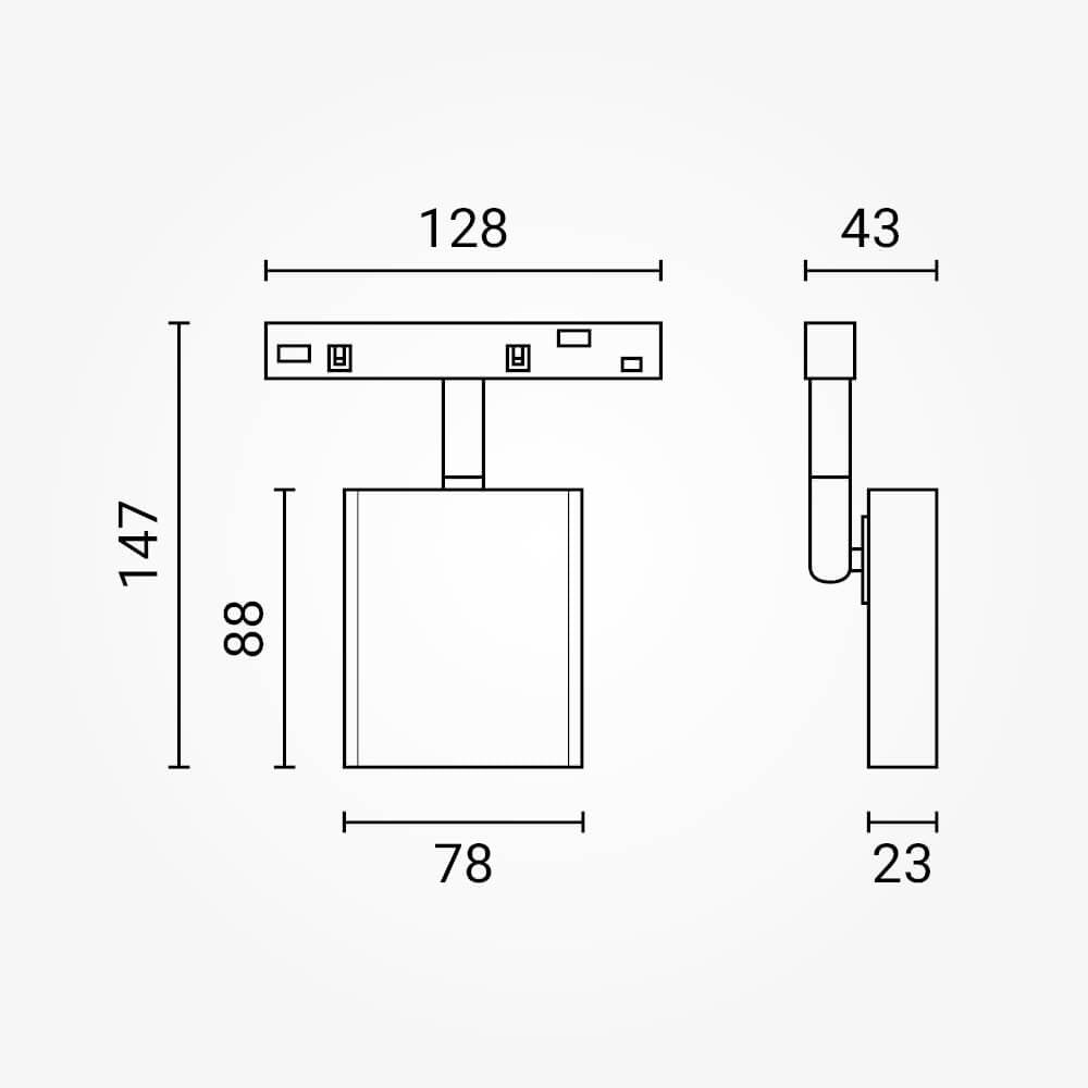 LED Magnetic Track Light 5W M20/M35 - product view