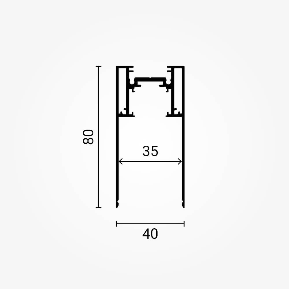 Hanging Surface Magnetic Track System S35 - product view