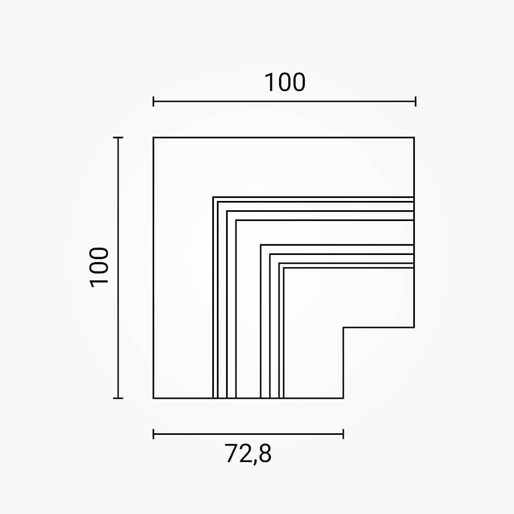 Recessed Corner For Magnetic Track System - image 3