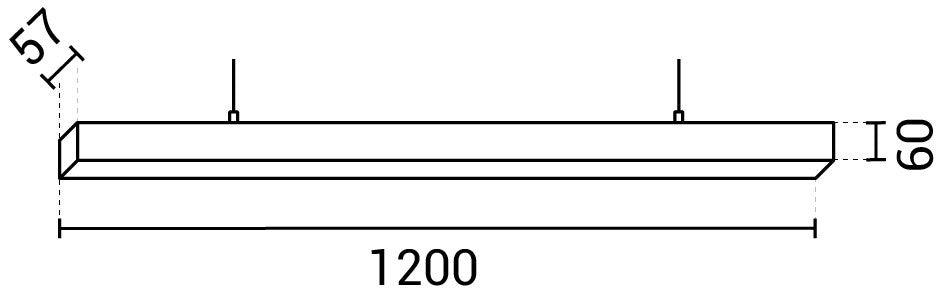 LED Linear Suspended Light White Body - 3 Years Warranty - image 5